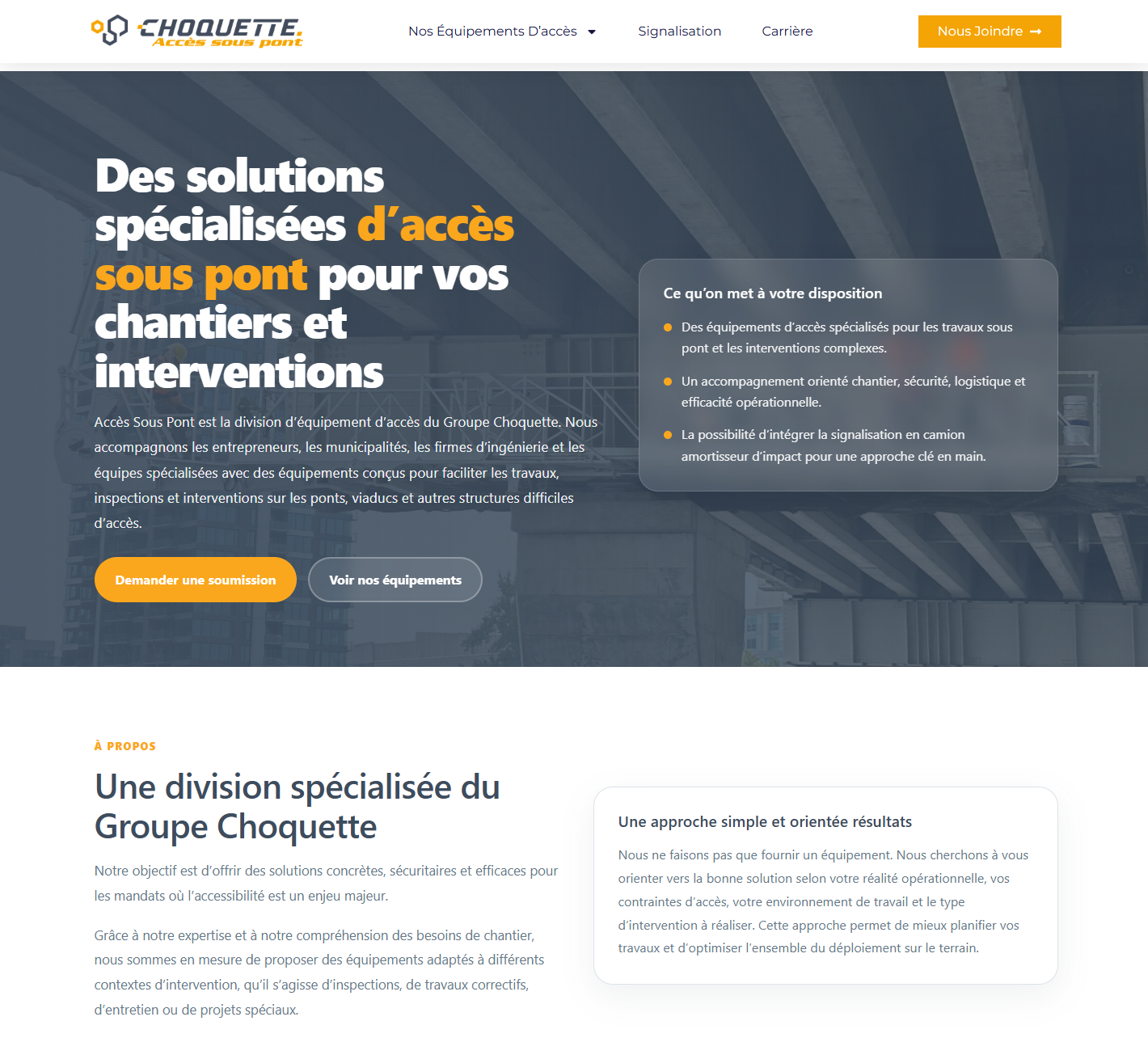 Aperçu du site Accès Sous Pont
